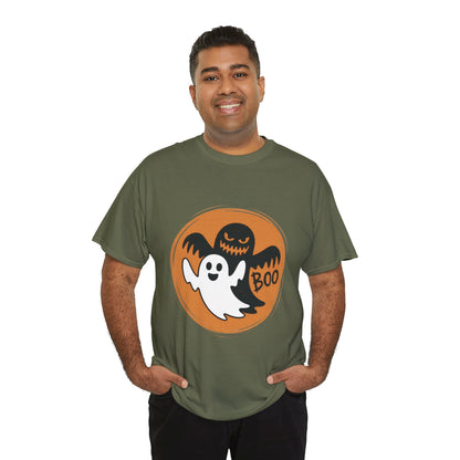 Halloween Ghost Men's T-Shirt, Cute Spooky BOO Tee, Men's Funny Scary Shirt for Men