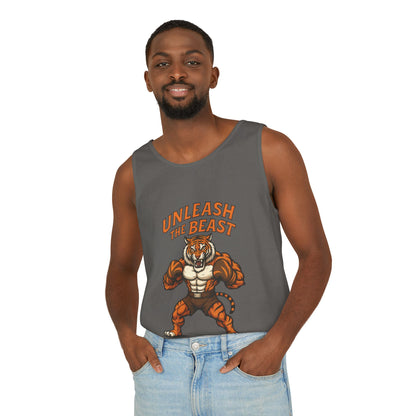 Unleash The Beast Tiger Gym Tank Top - Mens Workout Muscle Tank, Fitness Motivation Sleeveless Shirt, Bodybuilding Top, Strong Beast Gym Top