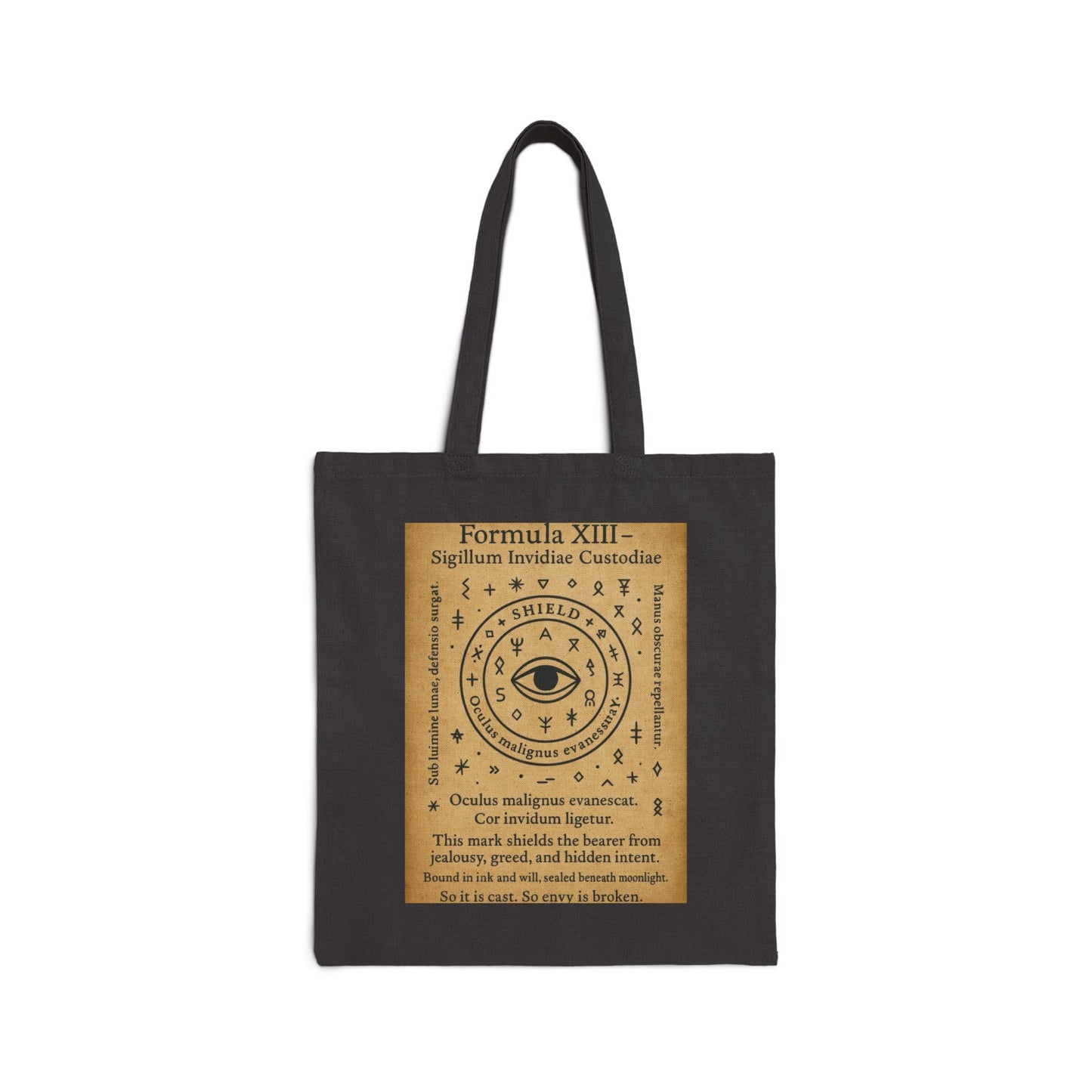 Sigil of Protection from Envy Tote Bag, Evil Eye Ward Symbol, Occult Energy Shield, Witchy Canvas Bag, Mystic Charm Art, Boho Chic