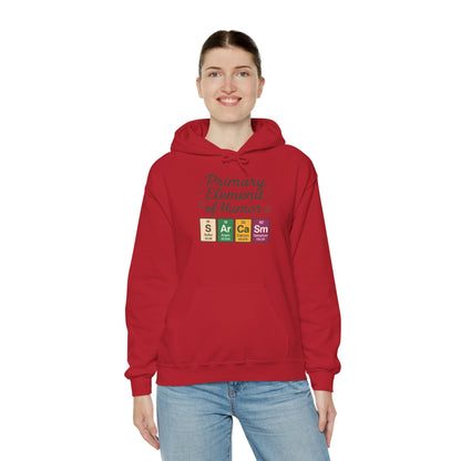 Sarcasm Hoodie for Women, Funny Chemistry Hoodie, Primary Element of Humor Science Sweatshirt, Nerdy Gift for Her