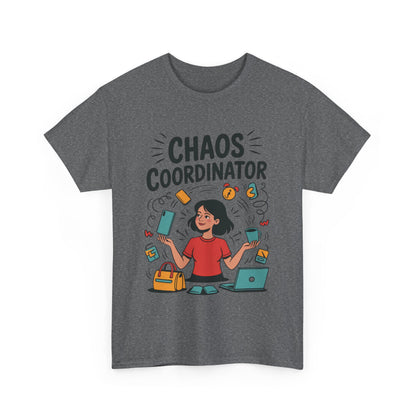 Chaos Coordinator Heavy Cotton Tee, Gift for Busy Moms, Mother's Day Gift, Funny Mom Life Shirt,  Busy Life Humor T-Shirt