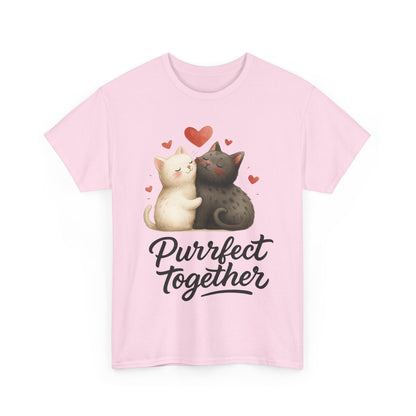 Purrfect Together Cat Womens Tee, Cute Cat Lovers Gift, Funny Animal T-Shirt, Womens Cotton Graphic Tee, Perfect for Valentine's Day, Pet [...]