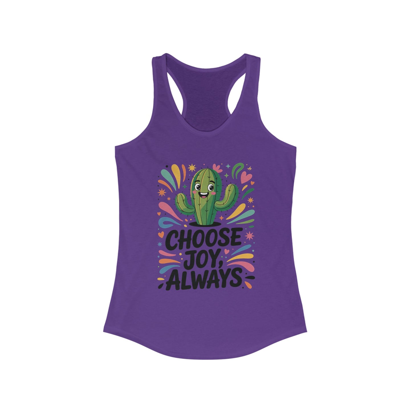 Choose Joy Always Racerback Womens Tank, Positive Vibes, Summer Fitness Top, Inspirational Apparel, Cute Workout Shirt, Gift for Her