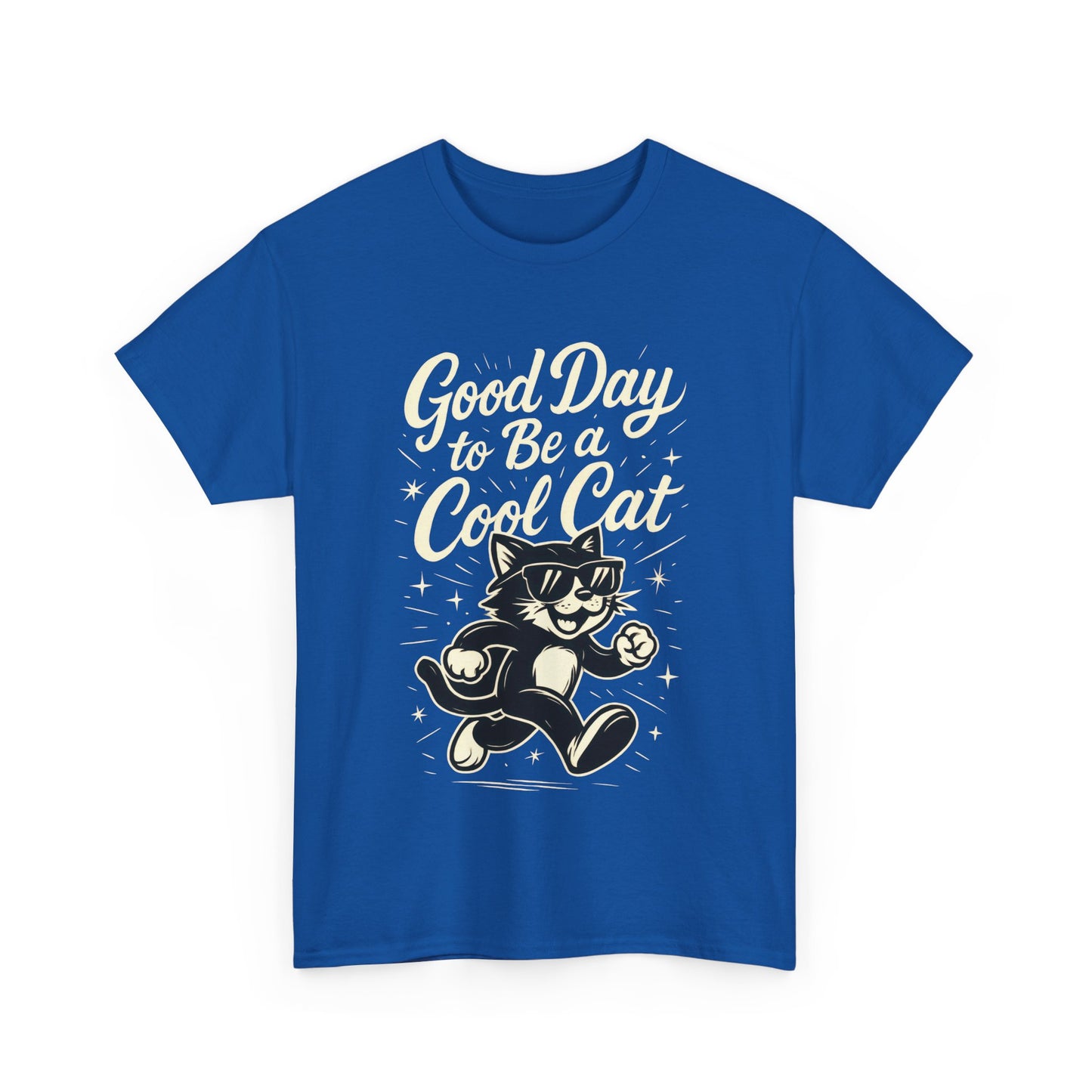 Good Day to Be a Cool Cat Womens Shirt - Funny Retro Kitty Graphic Tee for Women - Cute Cat Lover Gift, Fun T-Shirt, Unique Everyday Wear