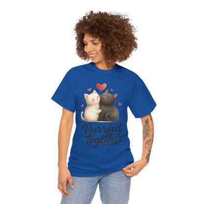 Purrfect Together Cat Womens Tee, Cute Cat Lovers Gift, Funny Animal T-Shirt, Womens Cotton Graphic Tee, Perfect for Valentine's Day, Pet [...]