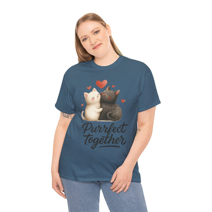 Purrfect Together Cat Womens Tee, Cute Cat Lovers Gift, Funny Animal T-Shirt, Womens Cotton Graphic Tee, Perfect for Valentine's Day, Pet [...]