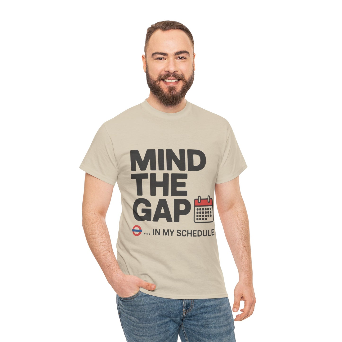 Funny Mind The Gap T-Shirt for Men, London Underground Inspired Schedule Tee, Office Humor Shirt
