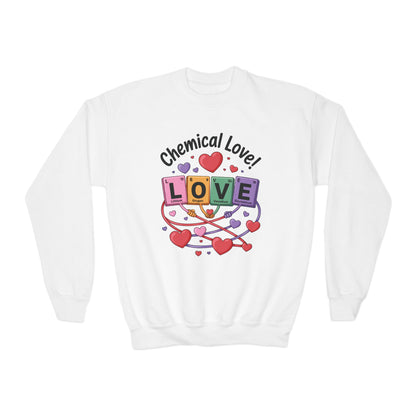 Chemical Love Youth Sweatshirt, Cute Crewneck, Trendy Teen Apparel, Cozy Casual Style, Valentine's Day Gift For Girl, Birthday