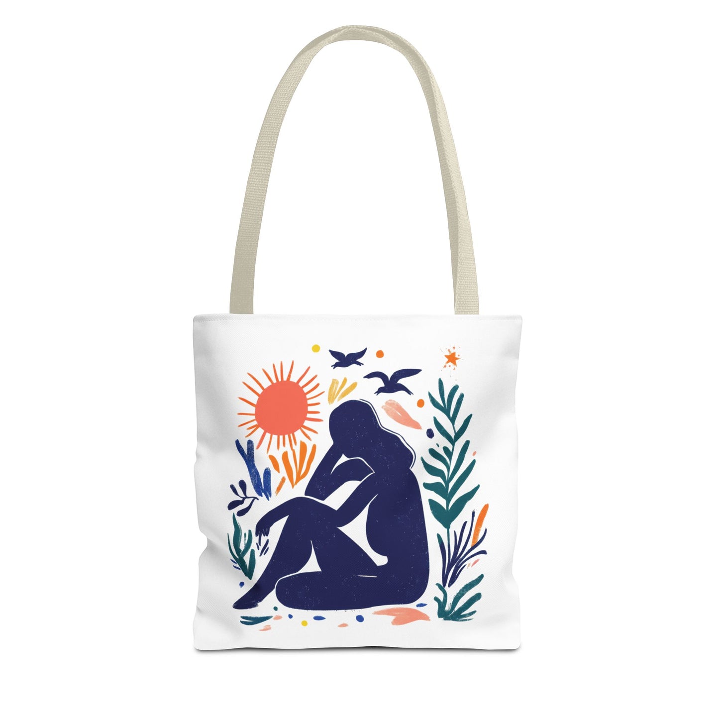 Boho Art Tote Bag, Versatile Eco-Friendly Carryall, Gift for Her, Summer Outing, Beach Bag, Reusable Shopping Tote