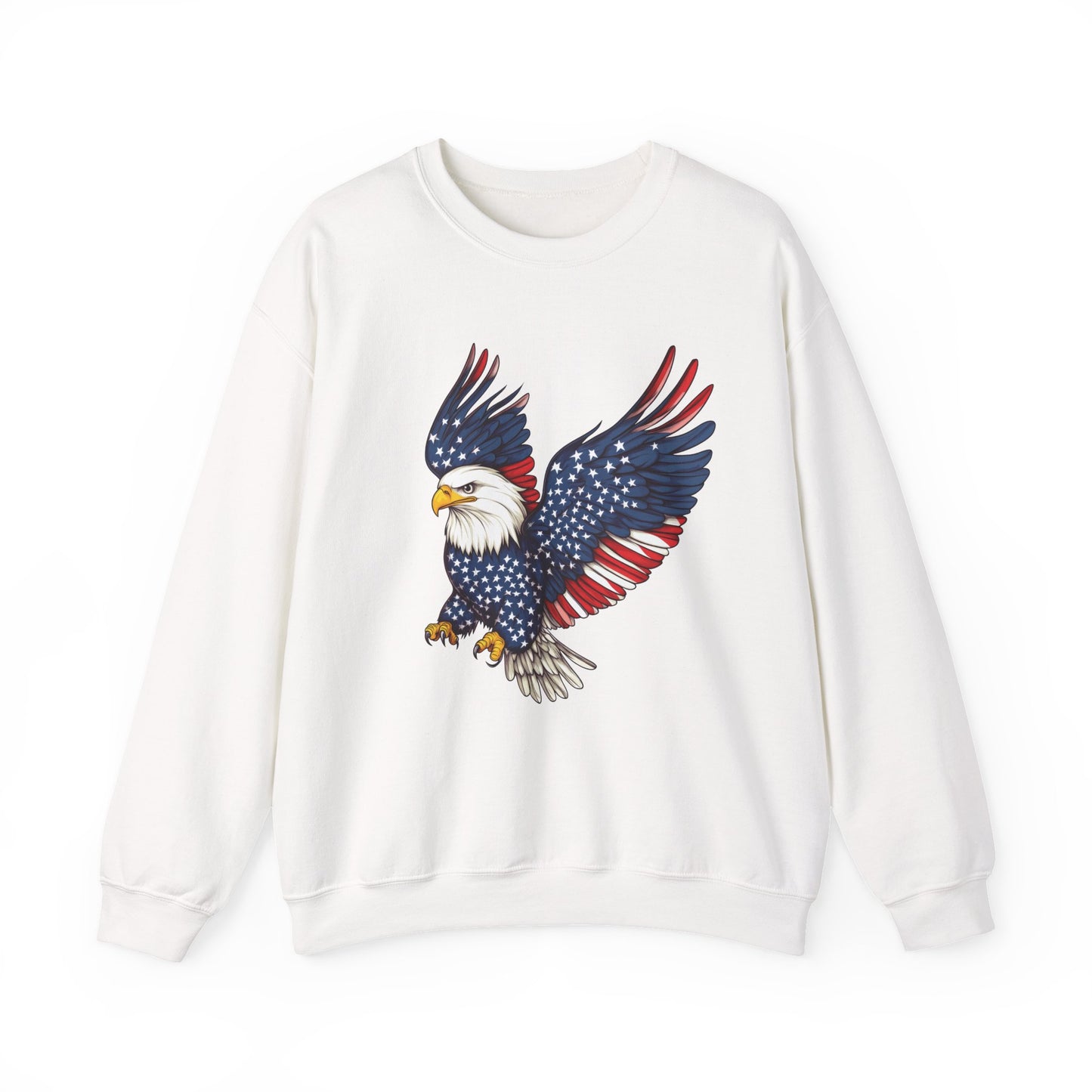 Patriotic Eagle Sweatshirt, Unisex Crewneck, USA Pride Apparel, Cozy Everyday Wear, Perfect for Independence Day, Gift for Patriots