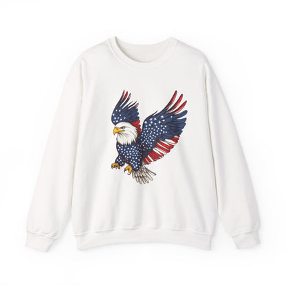 Patriotic Eagle Sweatshirt, Unisex Crewneck, USA Pride Apparel, Cozy Everyday Wear, Perfect for Independence Day, Gift for Patriots