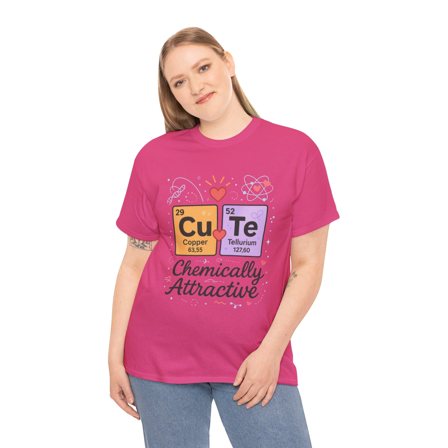 Cute Science T-Shirt for Women, Chemically Attractive Periodic Table Tee, Funny Nerdy Gift for Her, Chemistry Lover Gift, Science Apparel