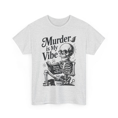 Mens Heavy Cotton Tee - "Murder is My Vibe" Graphic Shirt for Ghoulish Vibes, Halloween Fun, Spooky Season, Casual Wear, Gift for [...]