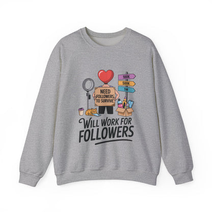 Funny Influencer Womens Sweatshirt, Social Media Sweatshirt, Humor Gifts, Crewneck for Influencers, Casual Wear, Womens Cozy Meme Top