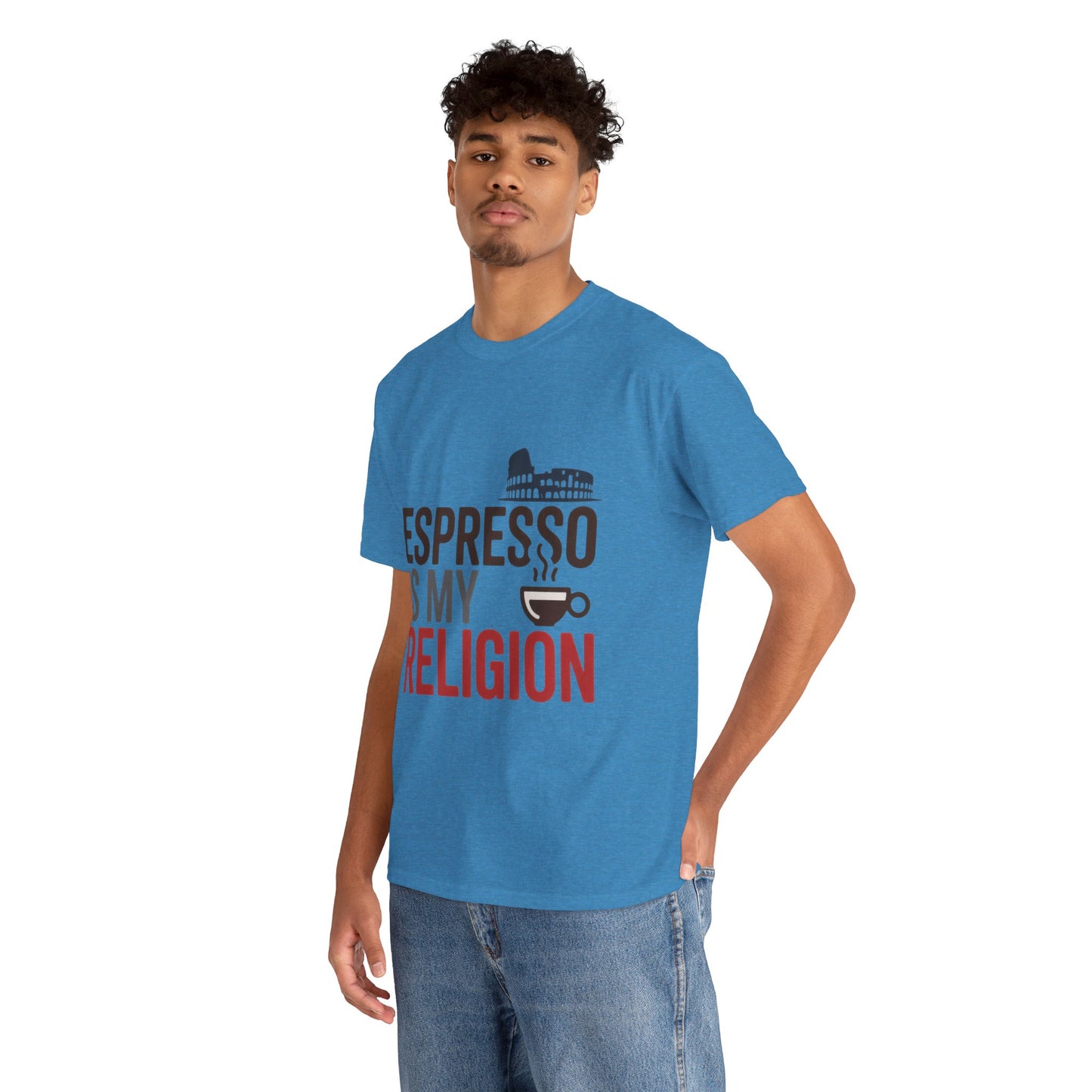 Espresso Is My Religion Coffee Rome Graphic Mens T-Shirt, Coffee Lover Gift
