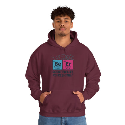 Scientifically Refreshing Beer Mens Hoodie, Gift for Beer Lovers, Science-Inspired Apparel, Perfect for Parties and Gatherings