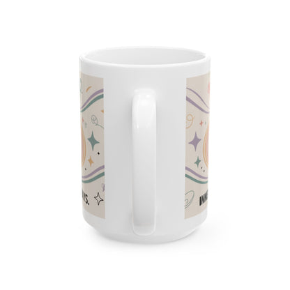 Funny Yoga Mug, Meditation Mug, Inner Peace Comes from Being Right, Confident Woman Coffee Cup, Self Love Gift, Empowering Humor Mug for Her