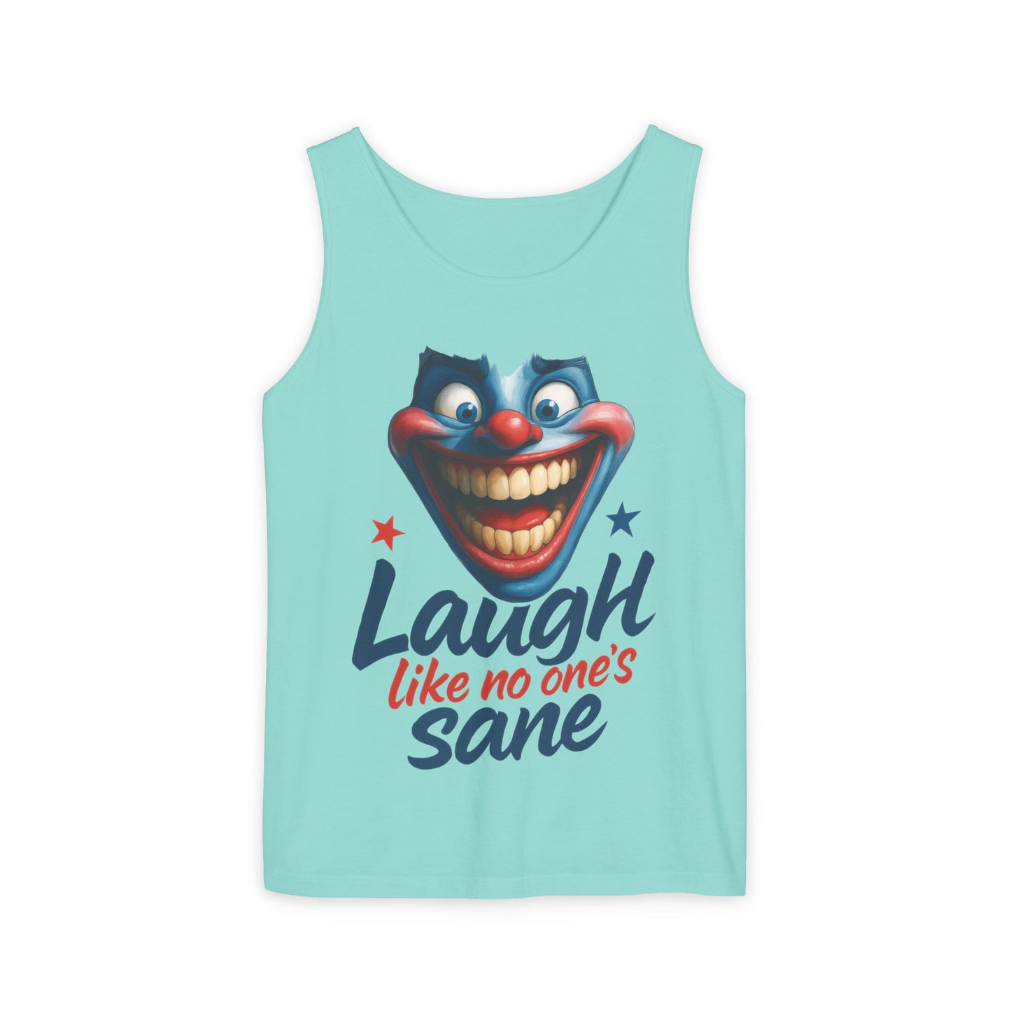 Laugh Out Loud Unisex Tank Top, Funny Graphic Top, Humor Shirt, Summer Apparel, Gift for Clowns, Party Wear