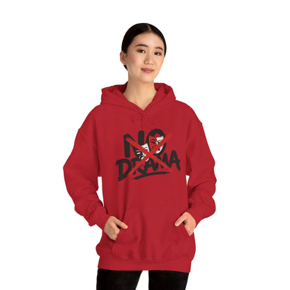 No Drama Womens Hooded Sweatshirt, Cozy Hoodie, Casual Gift, Relaxed Style, Everyday Wear, Funny Sweatshirt