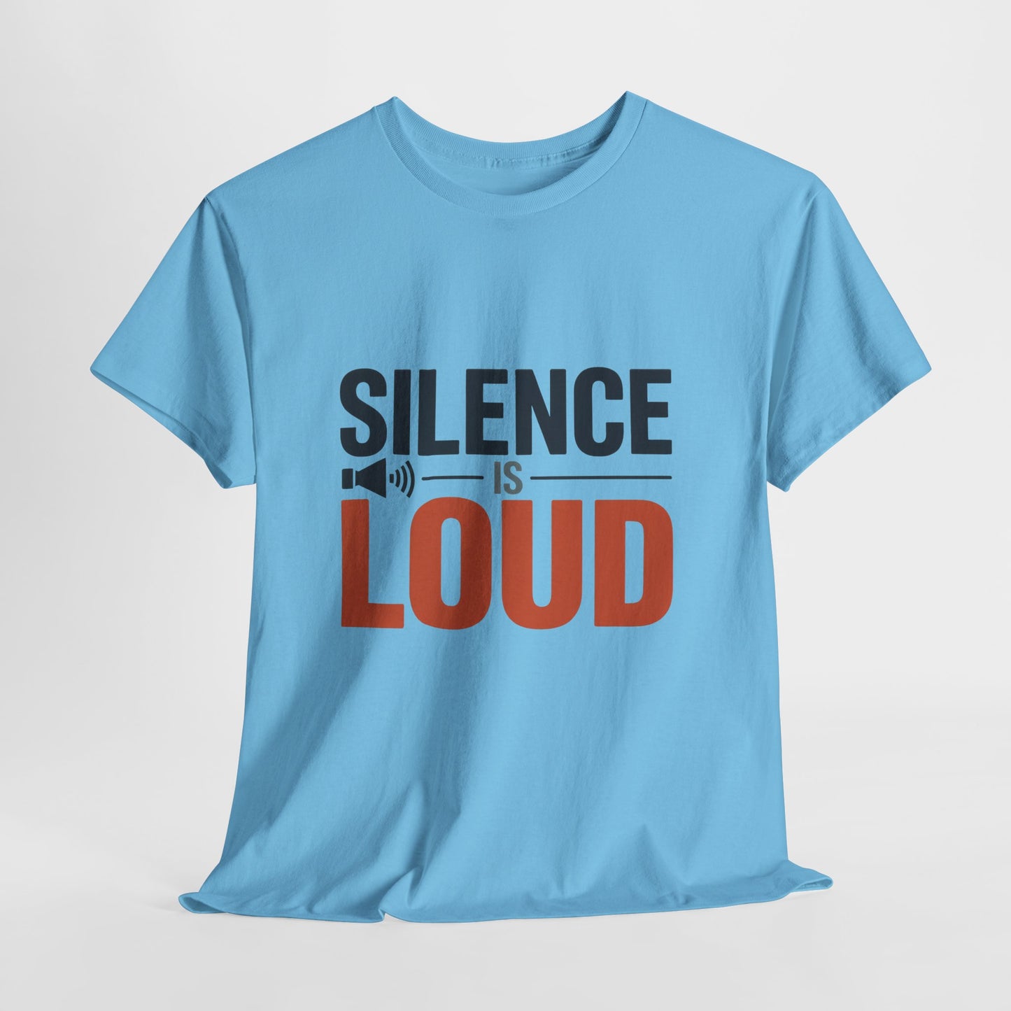 Silence Is Loud Motivational Quote Mens T-Shirt, Silence Tee, ironic Tee, Graphic Tee