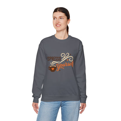 Espresso Yourself Womens Sweatshirt, Coffee Lover Pullover, Funny Barista Gift