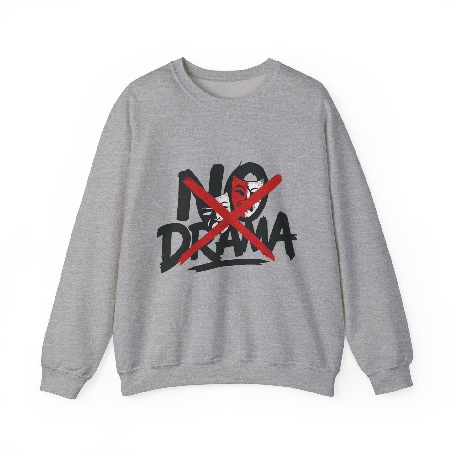 No Drama Crewneck Womens Sweatshirt, Cozy Sweatshirt, Relaxed Fit Pullover, Casual Gift for Friends, Everyday Comfort Apparel