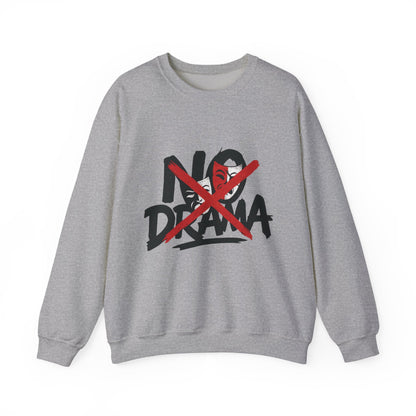 No Drama Crewneck Womens Sweatshirt, Cozy Sweatshirt, Relaxed Fit Pullover, Casual Gift for Friends, Everyday Comfort Apparel