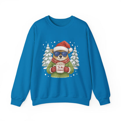Women's Tis the Season Christmas Sweatshirt, Festive Reindeer Pullover