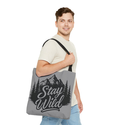 Stay Wild Tote Bag | Eco-friendly Shopping Bag, Adventure Tote, Outdoor Enthusiast Gift, Stylish Carryall, Perfect for Summer Adventures
