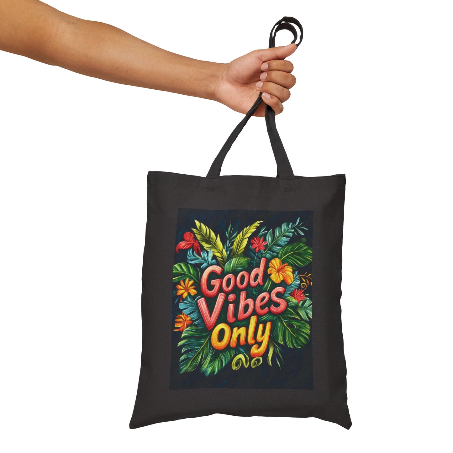 Good Vibes Only Tote Bag | Eco-Friendly Cotton Bag, Beach Bag, Shopper, Gift for Friends, Positive Energy Bag