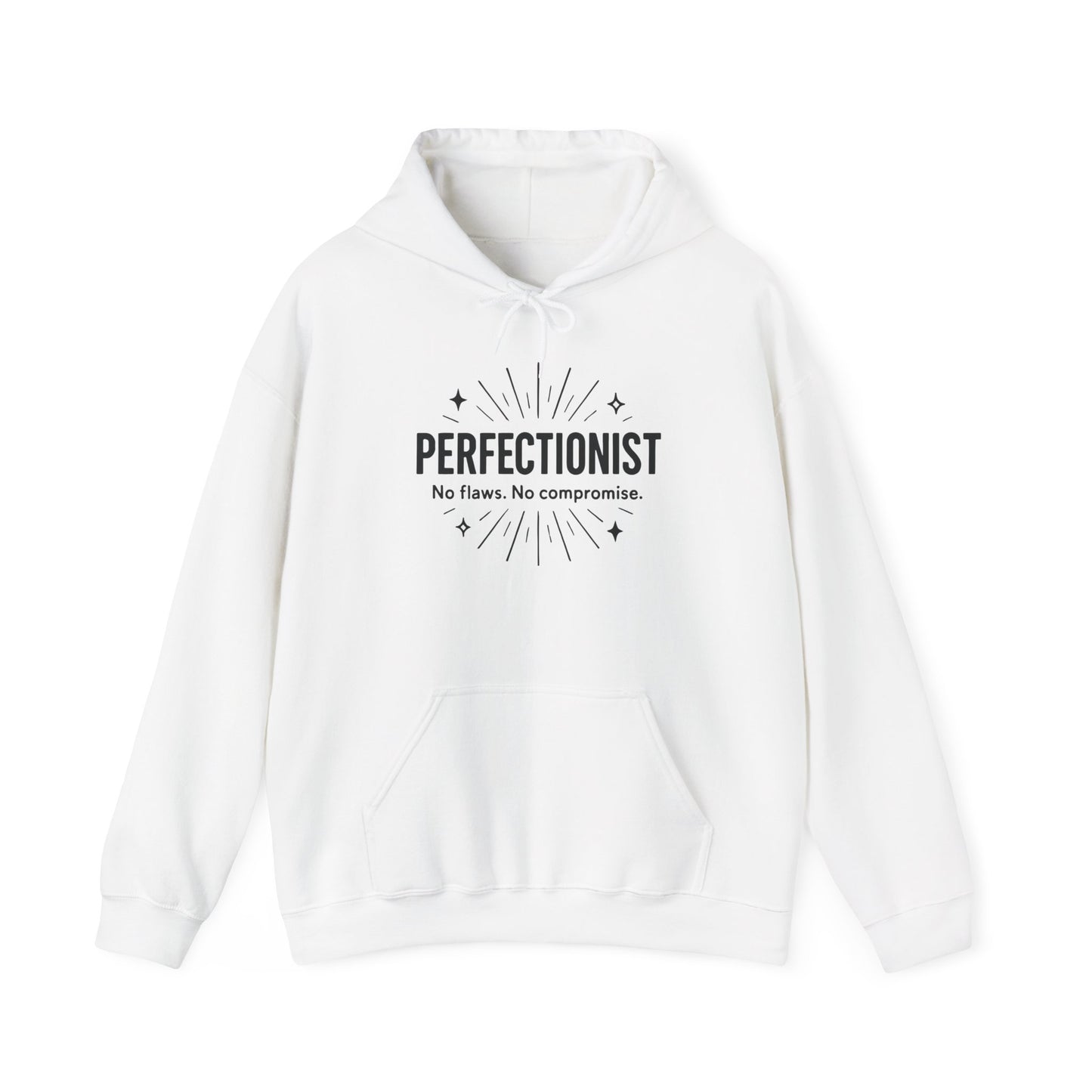 Womens Perfectionist Hoodie, Minimalist No Flaws Sweatshirt, Empowered Clean Look Pullover, Gift for Organized Women