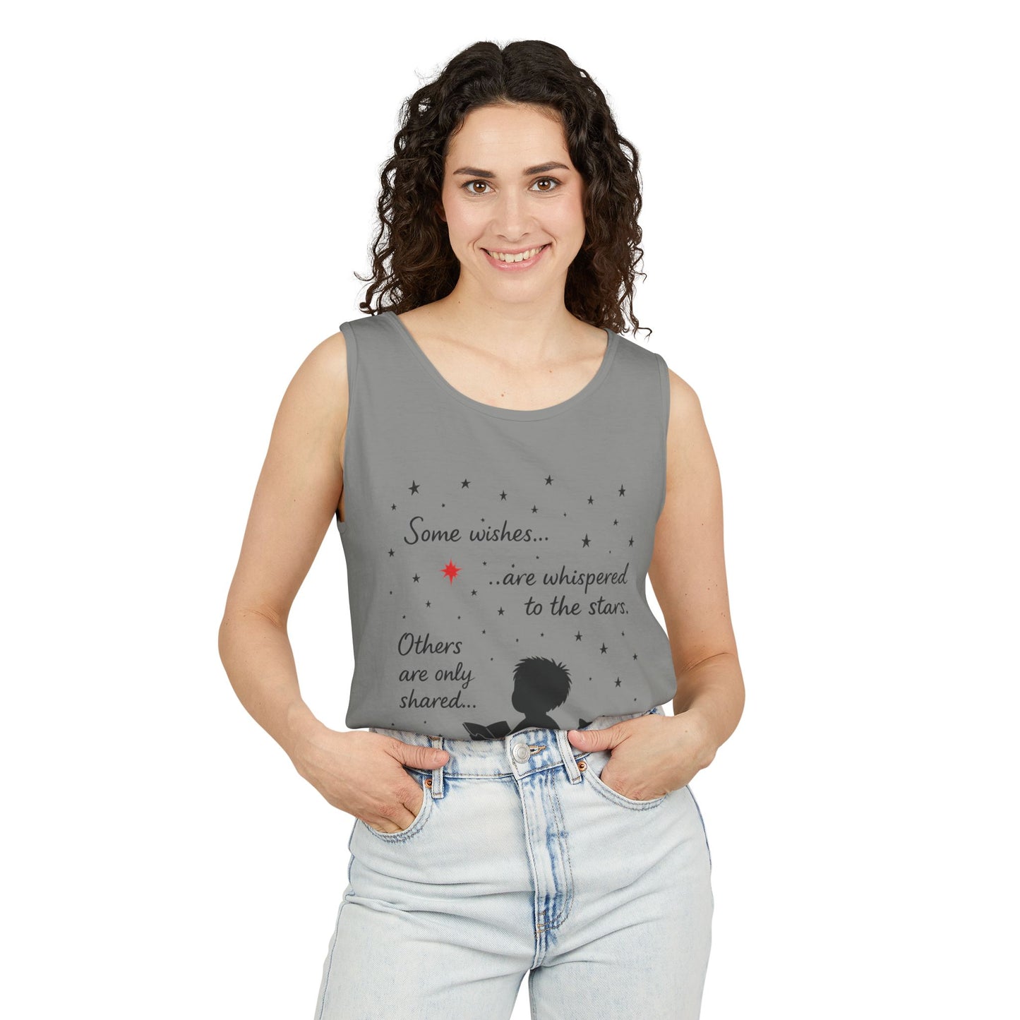 Whimsical Cat Lover's Tank Top, Inspirational Quote Top, Womens Garment-Dyed Summer Shirt, Gifts for Cat Moms, Casual Wear, Pet [...]