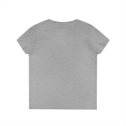 Ladies' V-Neck T-Shirt, Motivational Fitness Tee, Funny Gym Top, Funny Shopping Tee, Treadmill Runner Shirt for Her, For Sale Tee