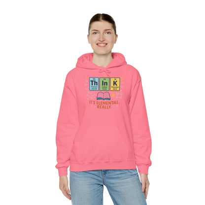 Think Hoodie for Women, Funny Chemistry Hoodie, Element of Humor Science Sweatshirt, Nerdy Gift for Her, Gift for Students, Science Lovers