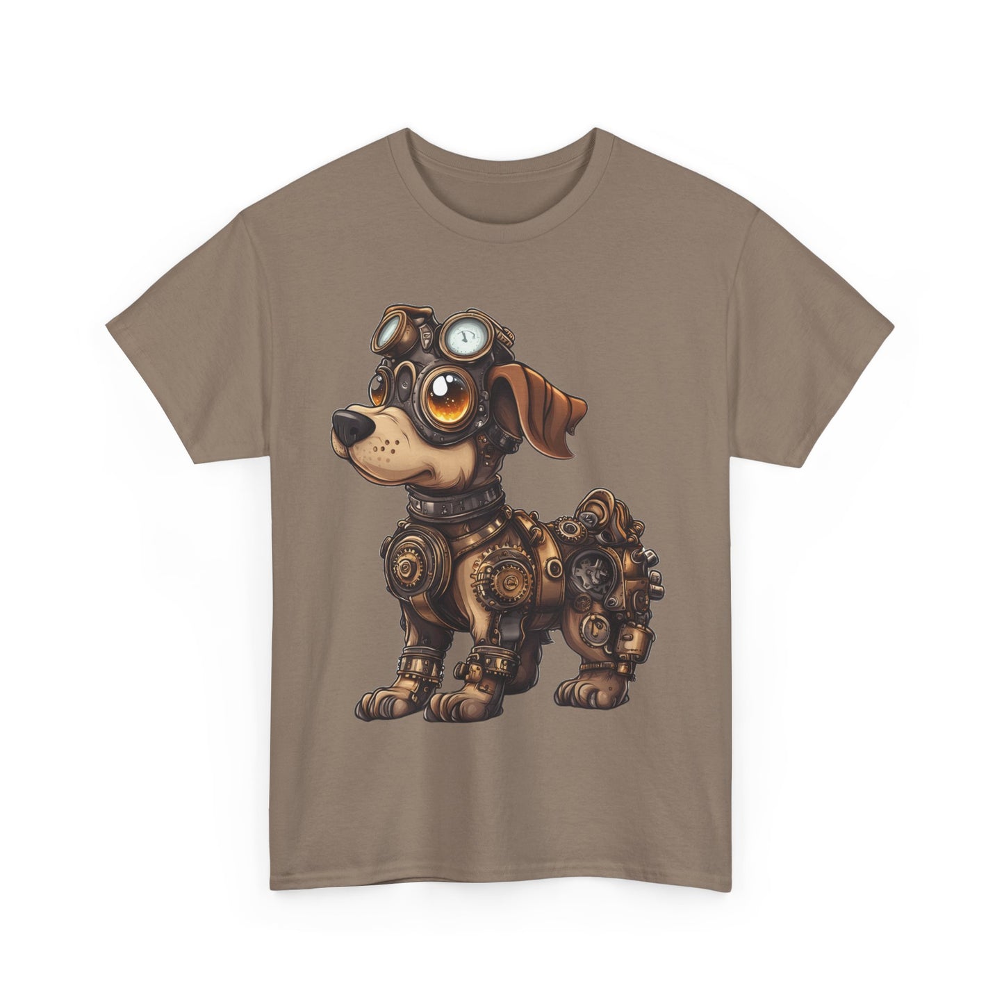 Cyberpunk Pup Design Mens Tee, Steampunk Dog Tee, Dog Lover Gift, Vintage Style, Fun Graphic Tee, Quirky Pet Apparel