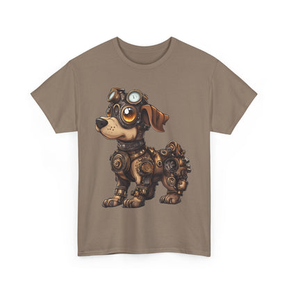 Cyberpunk Pup Design Mens Tee, Steampunk Dog Tee, Dog Lover Gift, Vintage Style, Fun Graphic Tee, Quirky Pet Apparel