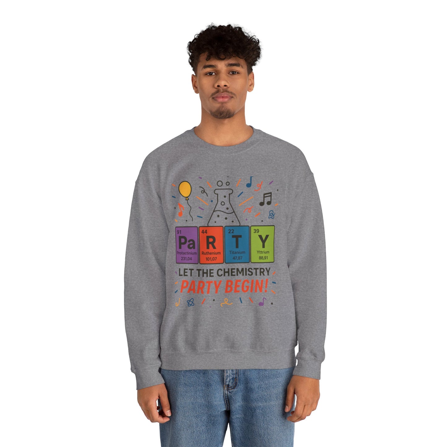 Party Chemistry Crewneck Sweatshirt, Chemistry Sweatshirt, Science Gift, Cute Crew Neck, Birthday Sweatshirt, Unisex Pullover