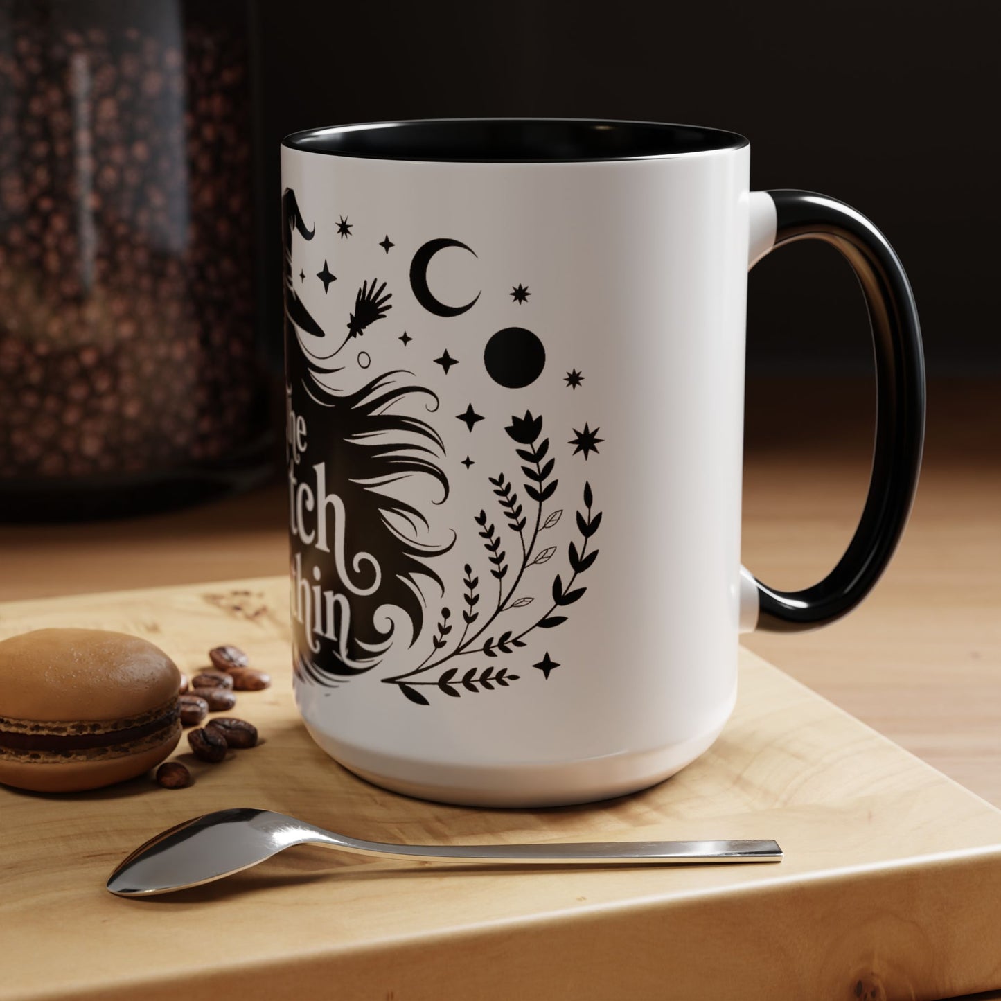 The Witch Within Mug, Minimalist Witchy Coffee Cup, Celestial Feminine Power Gift, Spiritual Boho Halloween Drinkware, Coffee Mug (11, 15oz)