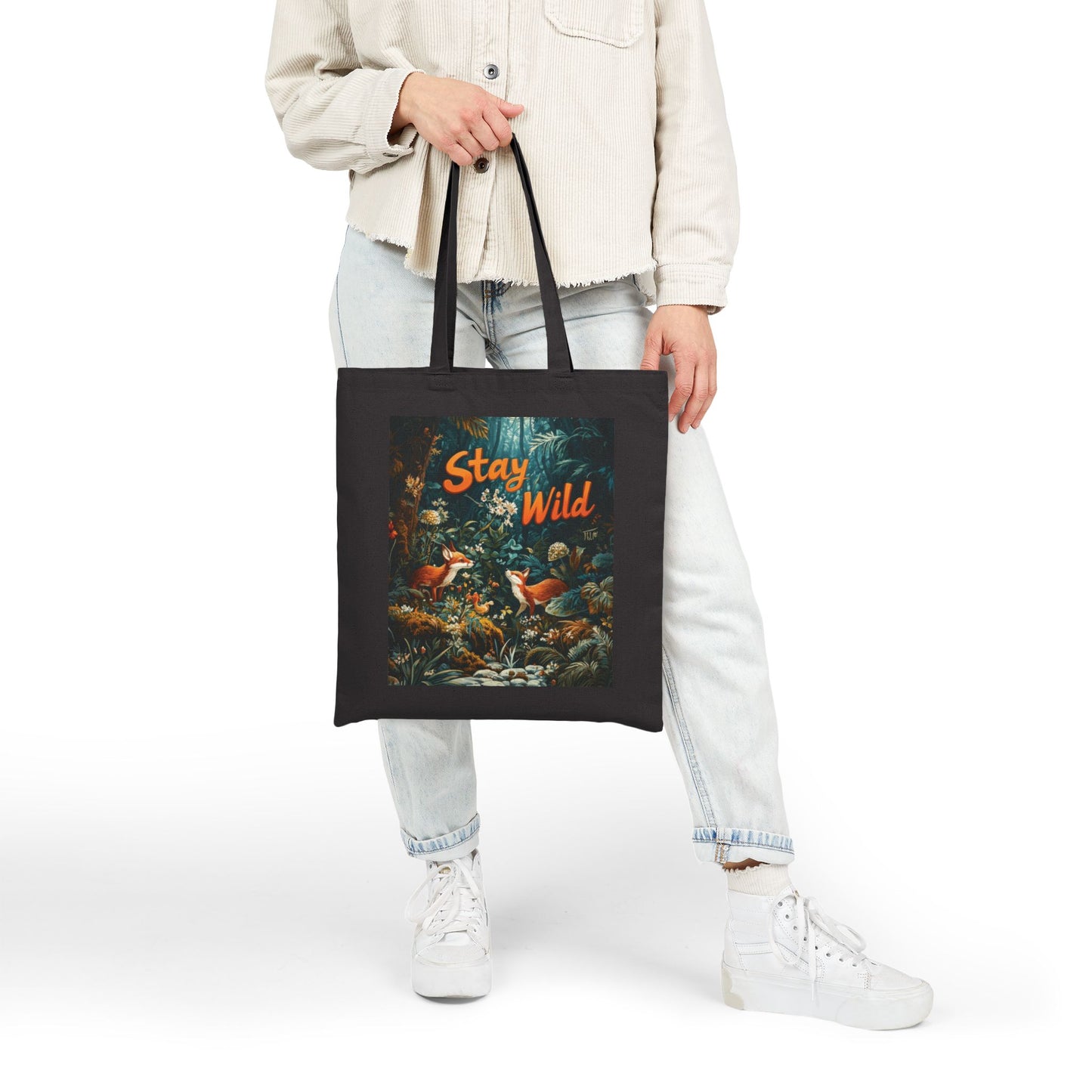 Stay Wild Tote Bag, Eco-Friendly Bag, Trendy Shopper, Nature Lover Gift, Summer Tote, Sustainable Fashion