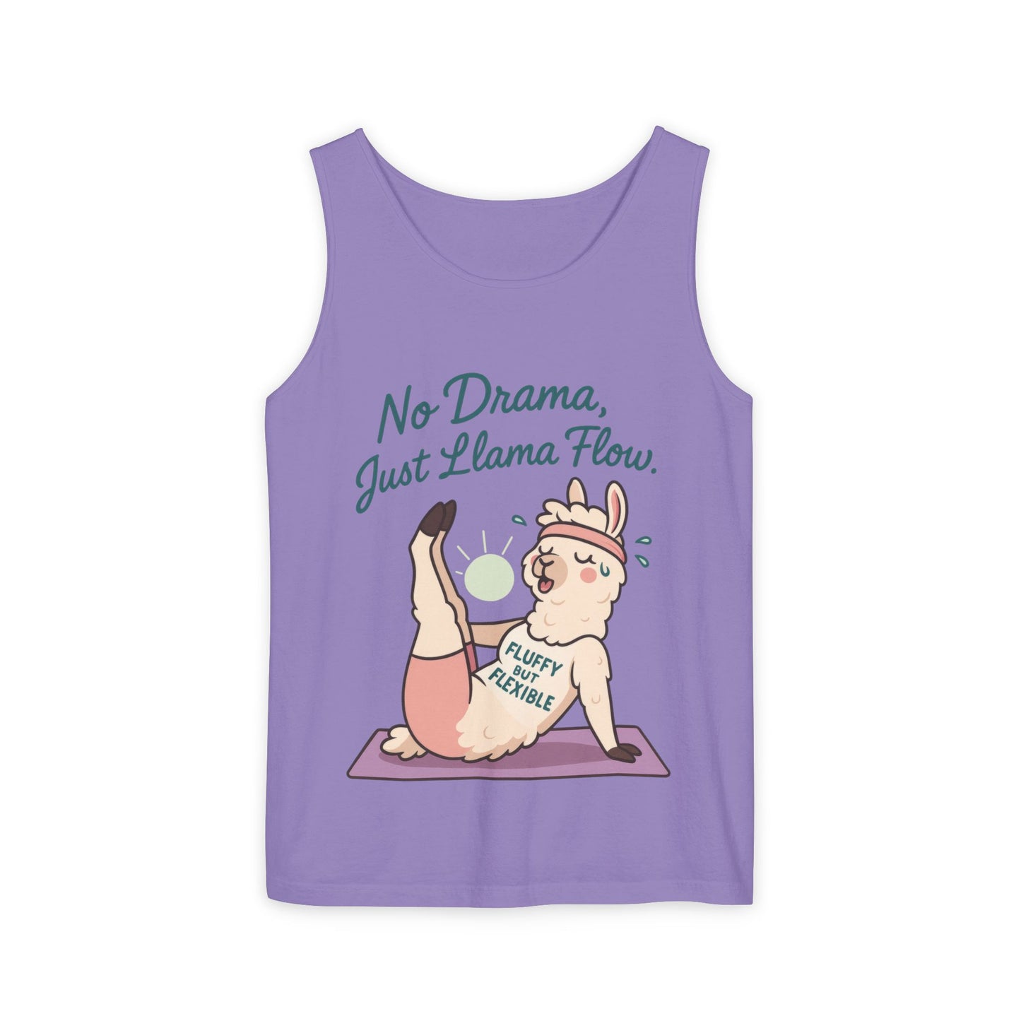 Llama Yoga Tank Top, Funny Yoga Llama Tank for Women, Gift for Yogis, Fun Yoga T-Shirt for Animal Lovers, Funny Workout Top, Summer Wear