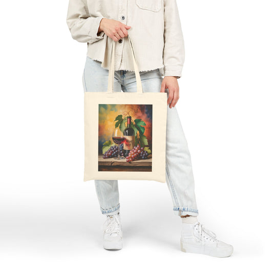 Wine Not Canvas Tote Bag, Eco-Friendly Grocery Bag, Wine Lover Gift, Reusable Shopping Tote, Vintage Art Design, Perfect for Every Occasion