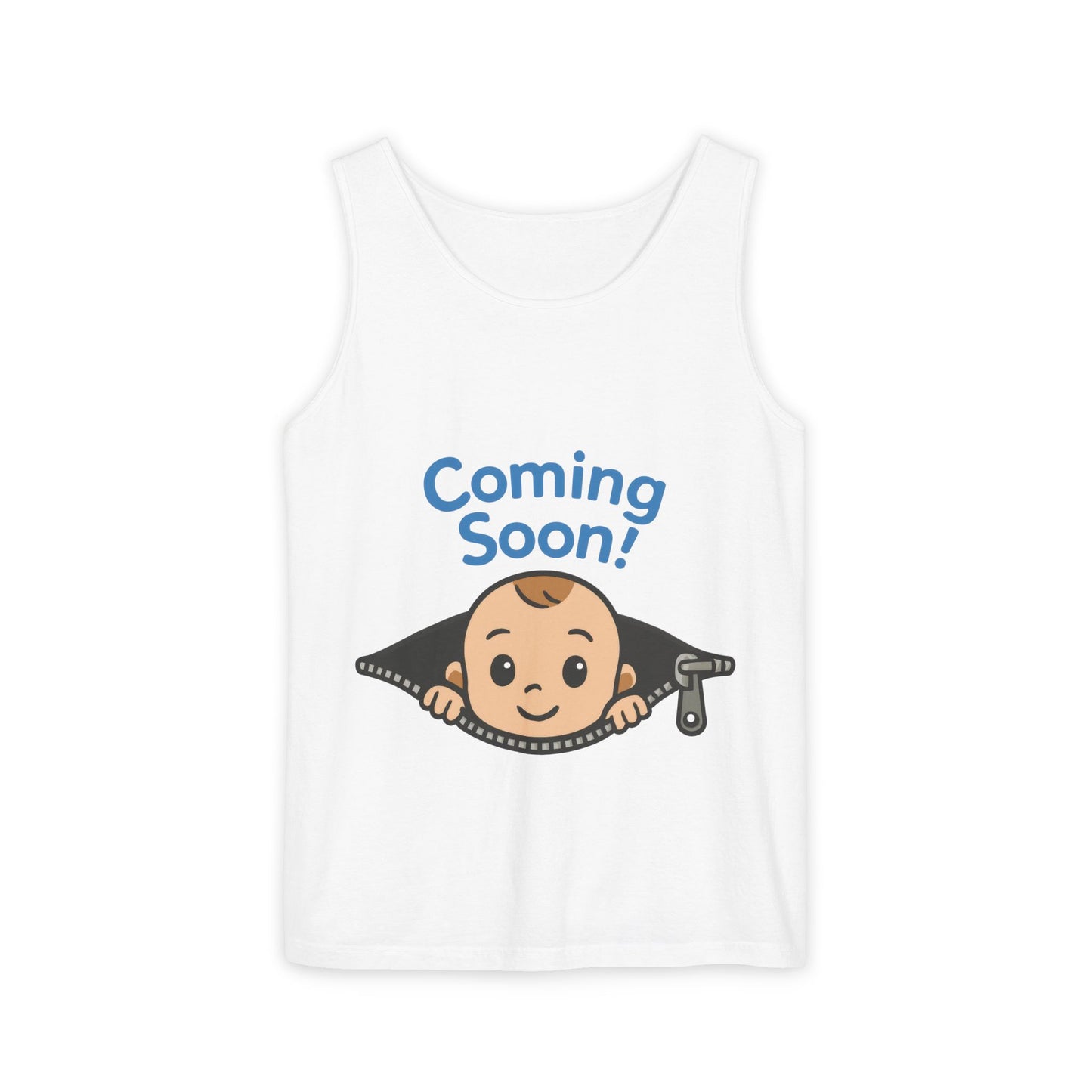 Coming Soon Maternity Tank Top, Cute Baby Boy Pregnancy Announcement Tee, Funny Expecting Mom Gift, Gender Reveal Tee, Baby Shower Top