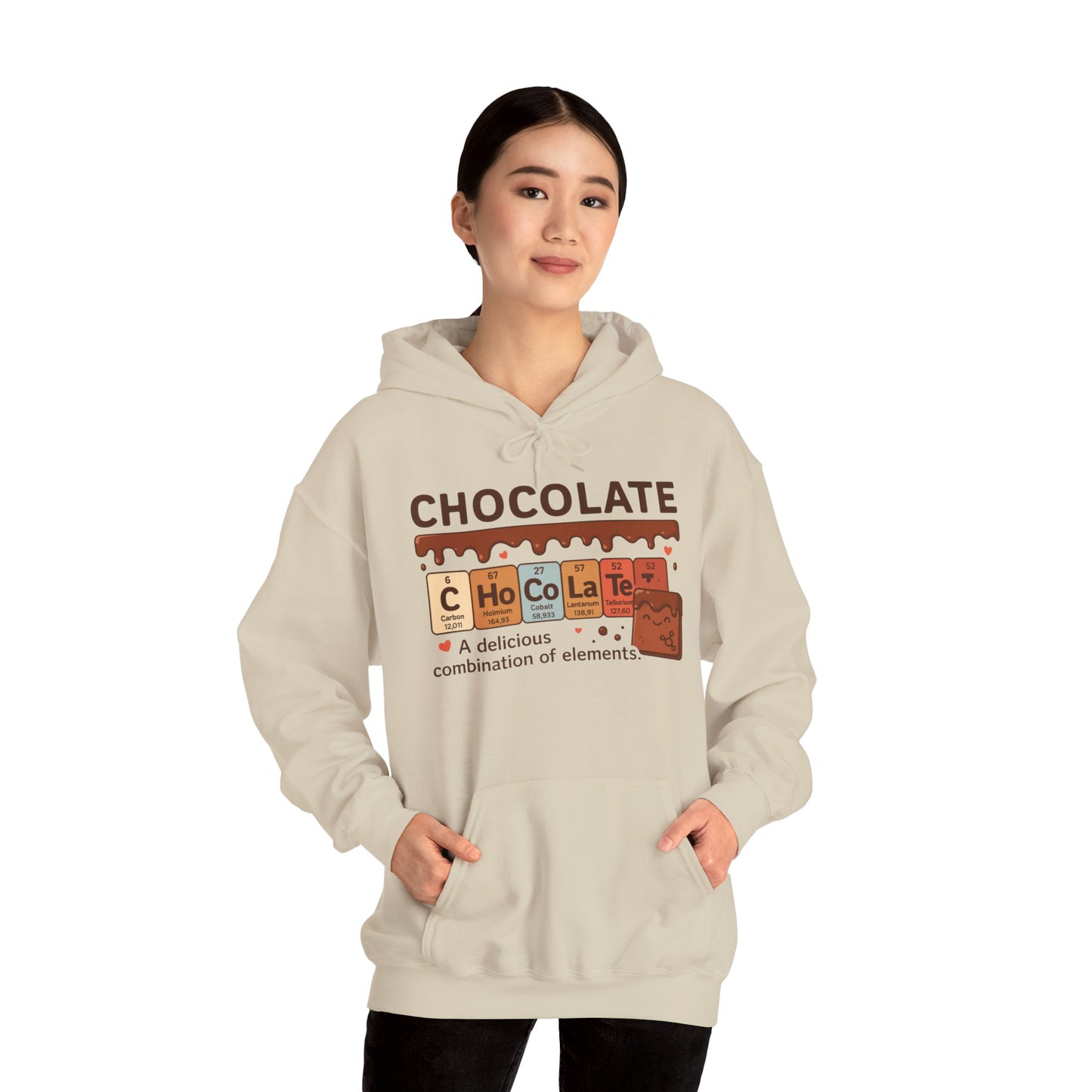 Chocolate Lover's Comfort Hoodie, Perfect Gift for Chemistry Lovers, Casual Wear, Sweet Treats Enthusiasts, Birthdays, Chemistry Students