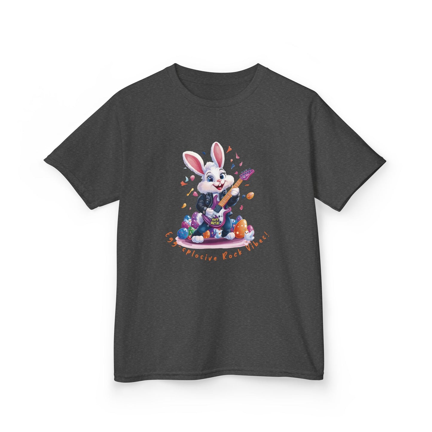 Explosive Rock Vibes Kids Tee - Fun Bunny Graphic T-Shirt for Young Rockstars