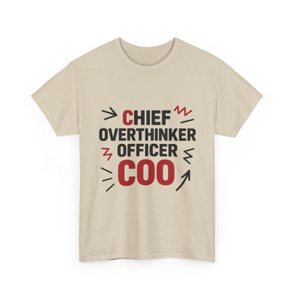 Men's COO T-Shirt, Chief Overthinker Officer Funny Graphic Tee, Office Humor Shirt for Him