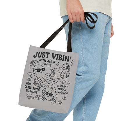Fun Sea-Themed Tote Bag, Beach Accessories, Summer Vibes, Gift for Ocean Lovers, Reusable Shopping Bag, Cute Beach Tote