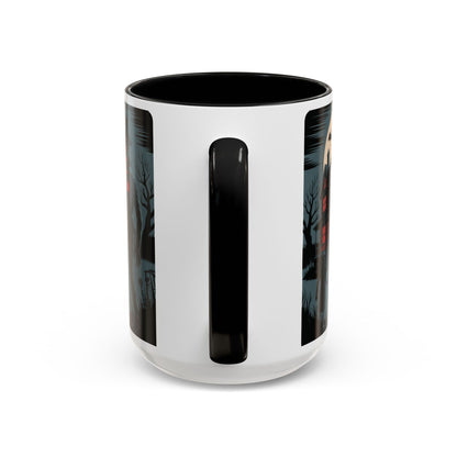 Midnight Screams Mug, Retro Horror Movie Poster Coffee Cup, Gothic Halloween Gift for Horror Lovers, Accent Coffee Mug (11, 15oz)