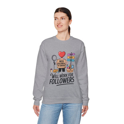 Funny Influencer Womens Sweatshirt, Social Media Sweatshirt, Humor Gifts, Crewneck for Influencers, Casual Wear, Womens Cozy Meme Top