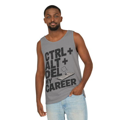 Ctrl Alt Del My Career Men's Tank Top, Funny Geek Sarcastic Office Humor Summer Shirt