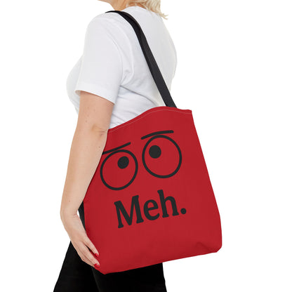 Meh. Tote Bag - Perfect Gift for Sarcastic Friends, Trendy Everyday Use, Unique Statement Accessory, Ideal for School, Work, Shopping